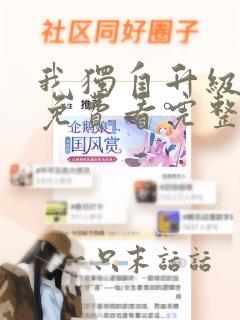 我独自升级漫画免费看完整版