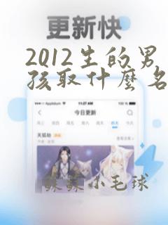 2012生的男孩取什么名字好