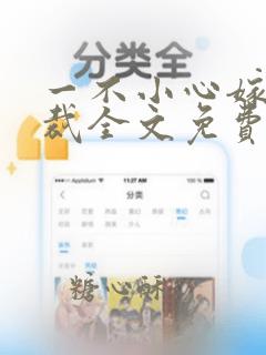 一不小心嫁了总裁全文免费