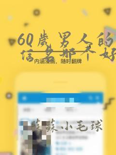 60岁男人的微信名哪个好