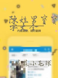 陈姓男宝宝取名字大全