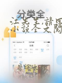 江先生,请回答小说全文阅读