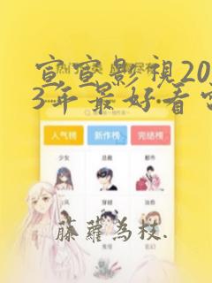 宣宣影视2023年最好看电视剧