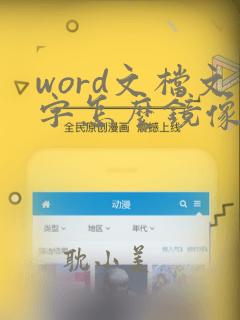 word文档文字怎么镜像翻转