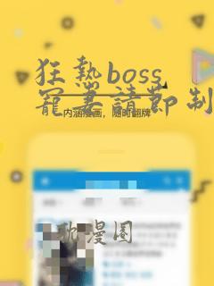 狂热boss 宠妻请节制