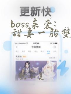 boss来袭:甜妻一胎双宝小说