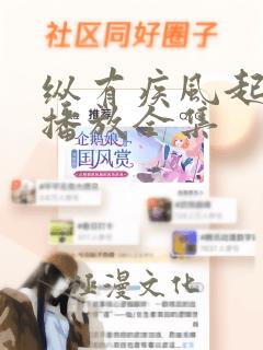 纵有疾风起免费播放全集