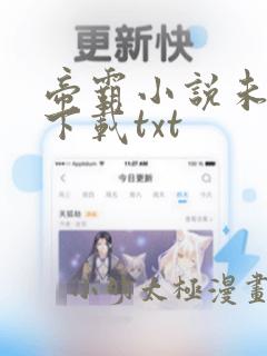 帝霸小说未删版下载txt