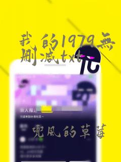 我的1979无删减txt