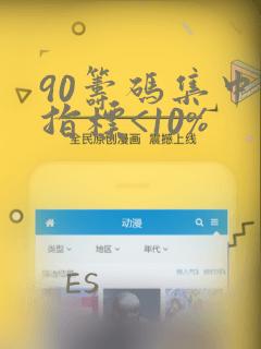 90筹码集中度指标<10%