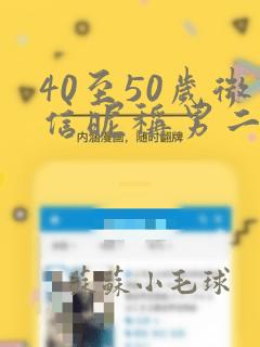 40至50岁微信昵称男二字