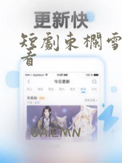 短剧东栏雪免费看