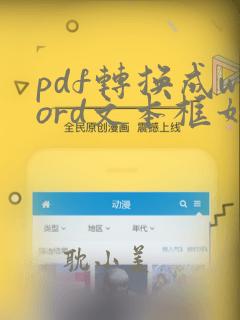 pdf转换成word文本框如何去掉