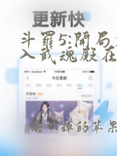 斗罗5:开局加入武魂殿在线版