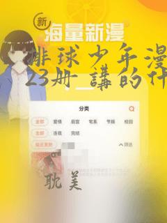 排球少年漫画第23册 讲的什么