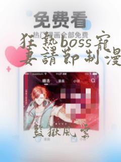 狂热boss宠妻请节制漫画免费阅读下拉式