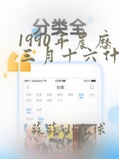 1990年农历三月十六什么命