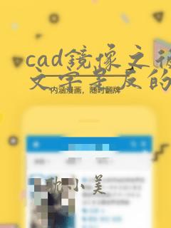 cad镜像之后文字是反的怎么办