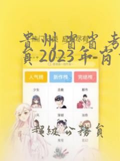 贵州省省考公务员2023年岗位