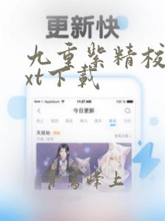 九重紫精校版txt下载