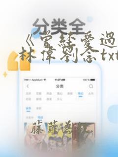 《曾经爱过我》林伟刘念txt