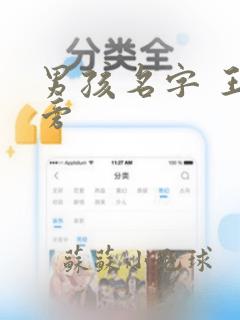 男孩名字 王字旁