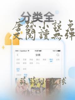 唐残小说免费全文阅读无弹窗