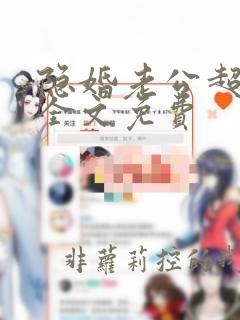 隐婚老公超给力全文免费