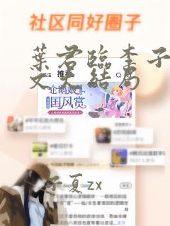 叶君临李子染全文大结局