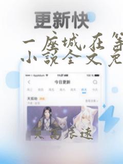 一座城,在等你小说全文免费阅读