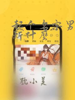 起个名字男孩王新什么