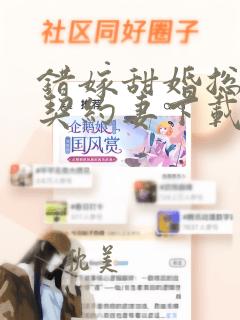 错嫁甜婚总裁的契约妻下载