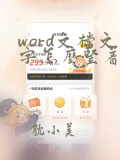 word文档文字怎么竖着打