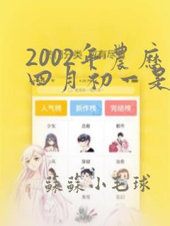 2002年农历四月初一是什么命