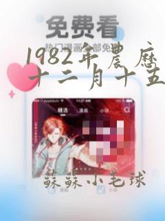 1982年农历十二月十五是什么命