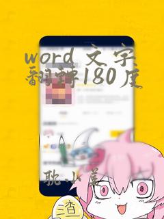 word 文字翻转180度