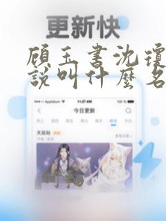 顾玉书沈琼枝小说叫什么名字来着