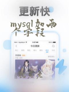 mysql加两个字段