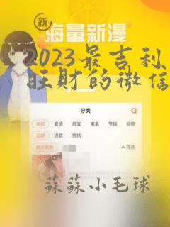 2023最吉利旺财的微信头像