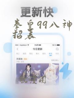 拳皇99八神出招表