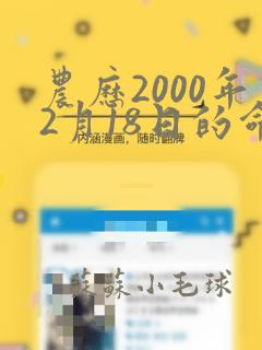 农历2000年2月18日的命运