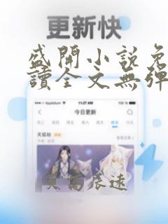 盛开小说免费阅读全文无弹窗