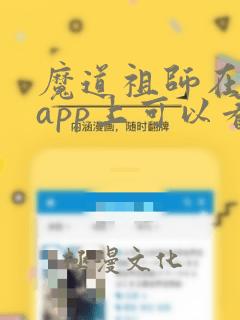 魔道祖师在哪个app上可以看