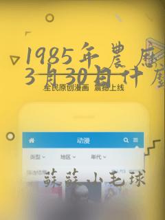 1985年农历3月30日什么命