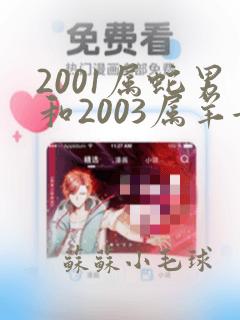 2001属蛇男和2003属羊女婚配好吗