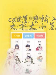 cad怎么输入文字大小怎么调