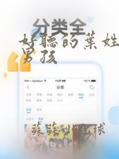 好听的叶姓名字男孩