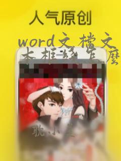 word文档文本框线怎么去掉