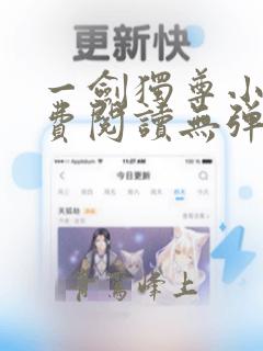 一剑独尊小说免费阅读无弹窗