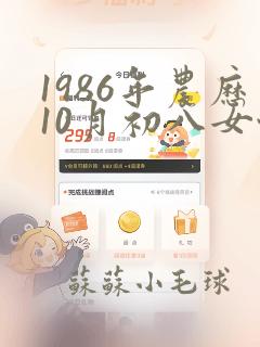 1986年农历10月初八女性什么命